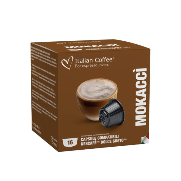 16 קפסולות איטלקיות בטעם מוקה דולצ׳ה גוסטו Italian Coffee Mokacci